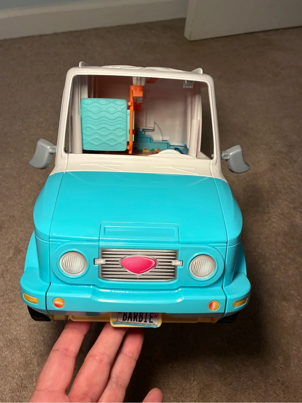 Barbie Ultimate Puppy Mobile~Fold Out Playset~ Van Vehicle, Car, SUV, Pet Camper
